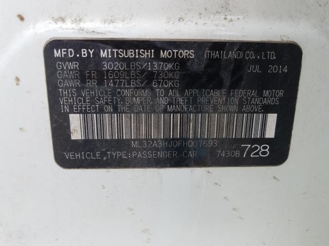 2015 MITSUBISHI MIRAGE DE ML32A3HJ0FH007693