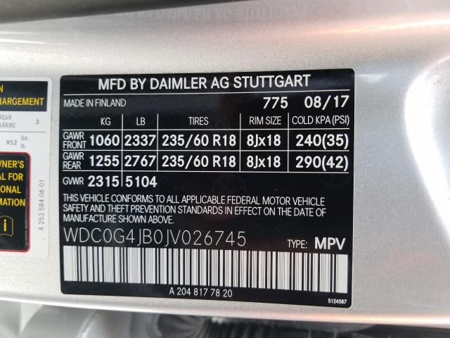 2018 MERCEDES-BENZ GLC 300 WDC0G4JB0JV026745