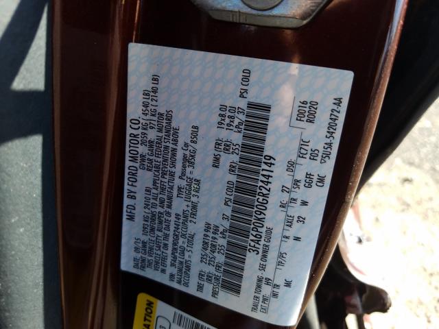 2016 FORD FUSION TIT 3FA6P0K90GR244149