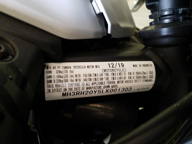 2020 YAMAHA MT-03 MH3RH20Y5LK001303