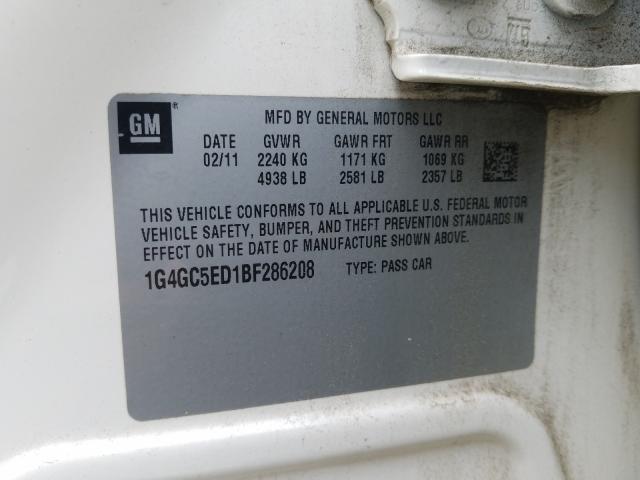 2011 BUICK LACROSSE C 1G4GC5ED1BF286208