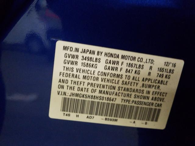 2017 HONDA FIT EX JHMGK5H88HS018647