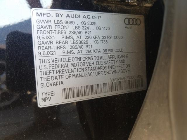 VIN WA1VAAF73JD011589 2018 Audi Q7, Prestige no.10