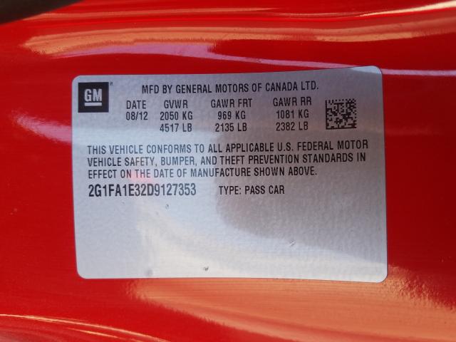 2013 CHEVROLET CAMARO LS 2G1FA1E32D9127353