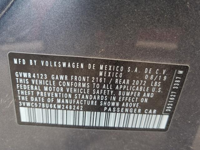 2019 VOLKSWAGEN JETTA S 3VWC57BU6KM248242