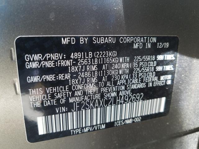 JF2SKAXC2LH492692 Subaru Forester Touring