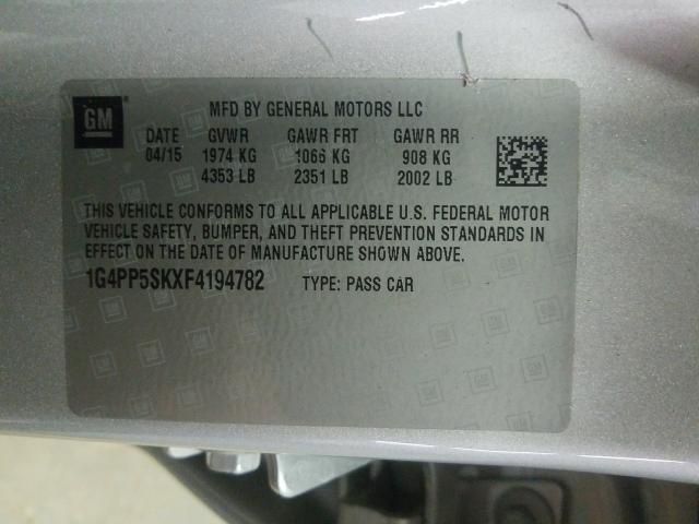 2015 BUICK VERANO 1G4PP5SKXF4194782