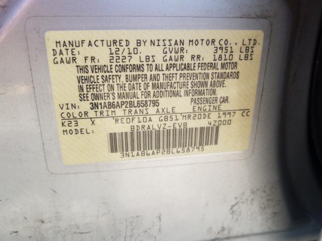2011 NISSAN SENTRA 2.0 3N1AB6AP2BL658795