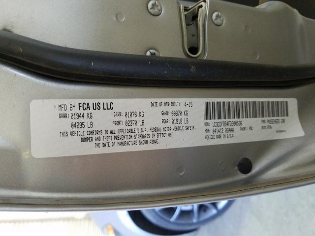 2015 DODGE DART 1C3CDFBB4FD300536