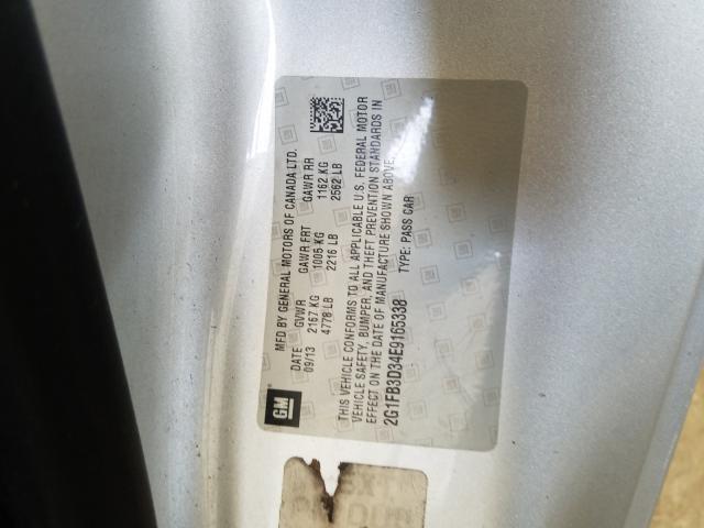2014 CHEVROLET CAMARO LT 2G1FB3D34E9165338