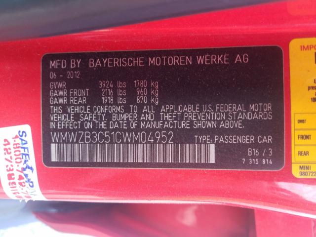 2012 MINI COOPER COU WMWZB3C51CWM04952