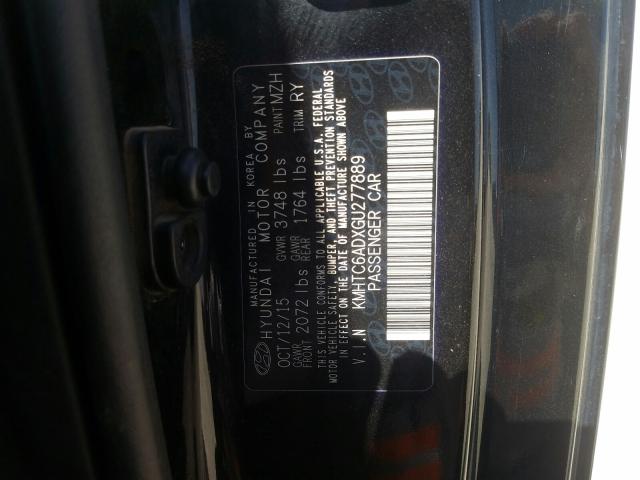 2016 HYUNDAI VELOSTER KMHTC6ADXGU277889