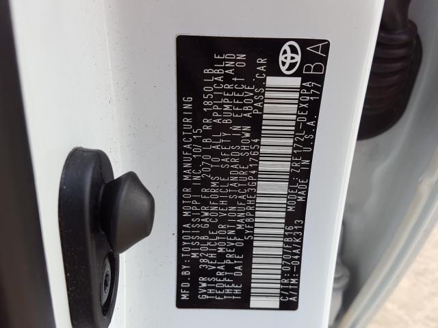 2016 TOYOTA COROLLA EC 5YFBPRHE3GP417654