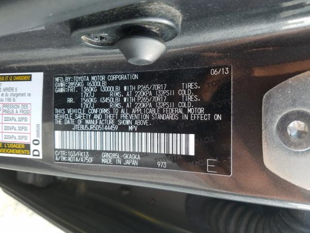 2013 TOYOTA 4RUNNER SR JTEBU5JR5D5144459