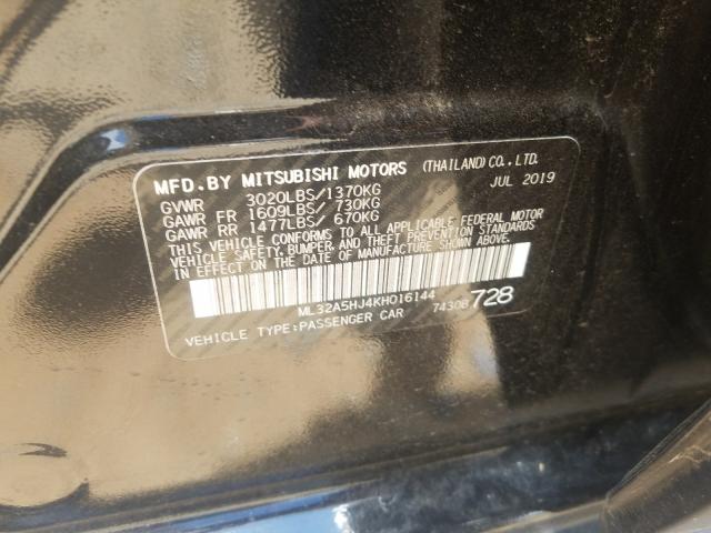 2019 MITSUBISHI MIRAGE LE ML32A5HJ4KH016144