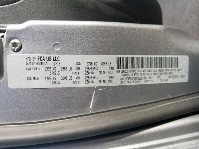 2019 DODGE GRAND CARA 2C4RDGEG0KR538104