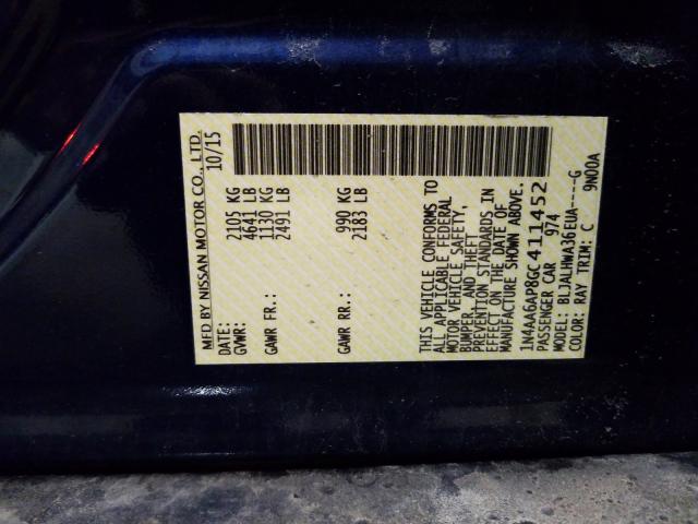 2016 NISSAN MAXIMA 3.5 1N4AA6AP8GC411452