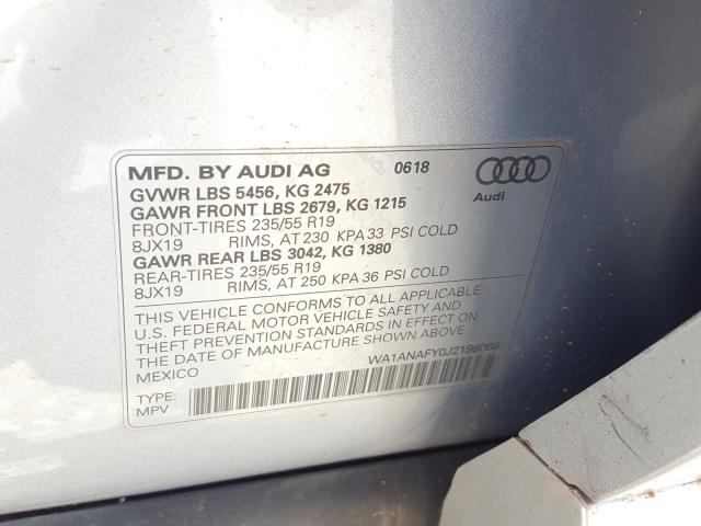 2018 AUDI Q5 PREMIUM WA1ANAFY0J2198068