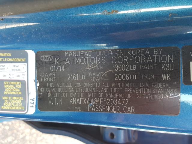 VIN 4T1BF1FK1EU339142 2014 Toyota Camry, SE no.10