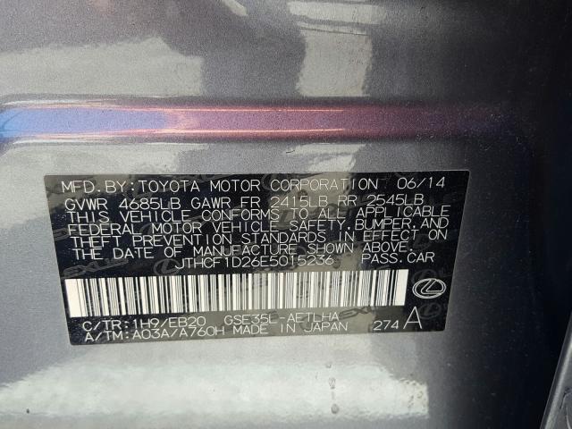 JTHCF1D26E5015236 Lexus Is 250 2014. Фото: 9