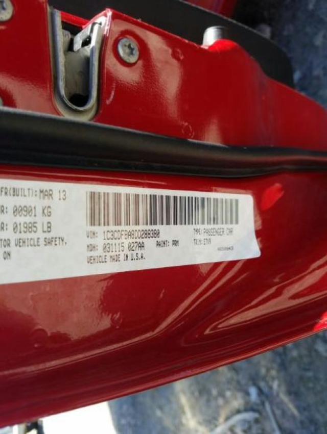 2013 DODGE DART SXT 1C3CDFBA8DD288380