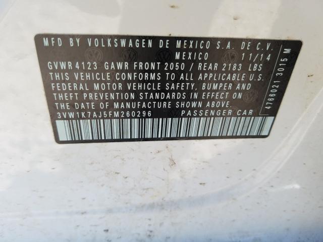 VIN WVGBV7AX6HK046717 2015 VOLKSWAGEN JETTA BASE no.10