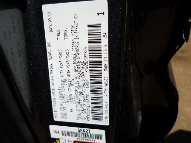 2020 TOYOTA TACOMA ACC 5TFRX5GN9LX165753