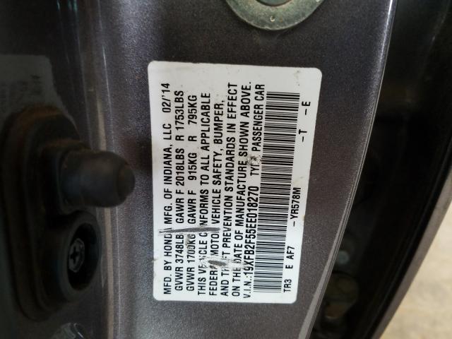 VIN KNAFK4A6XE5178939 2014 KIA Forte, LX no.10