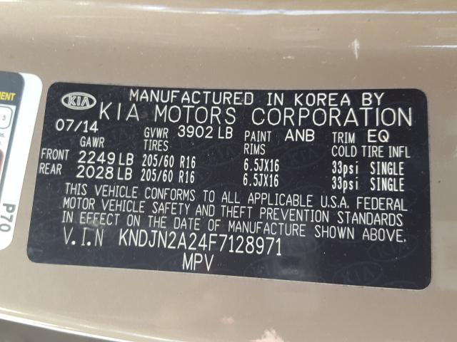 2015 KIA SOUL KNDJN2A24F7128971