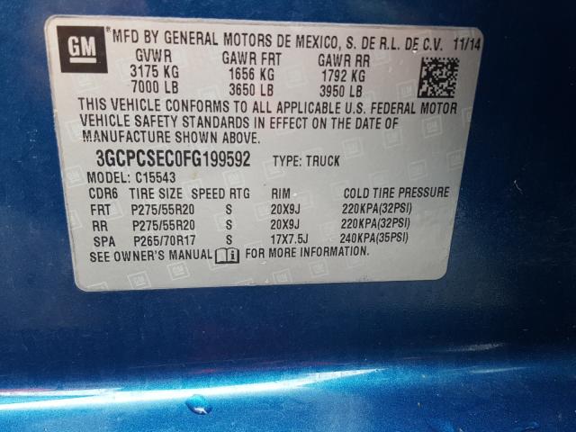 VIN 4T1BF1FK0FU991431 2015 Toyota Camry, LE no.10