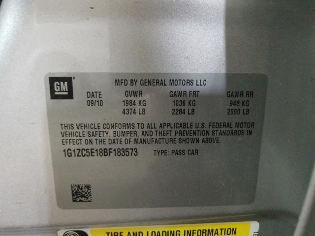 2011 CHEVROLET MALIBU 1LT 1G1ZC5E18BF183573