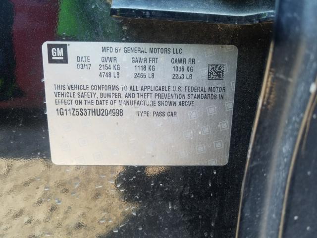 2017 CHEVROLET IMPA LS 1G11Z5S37HU204998