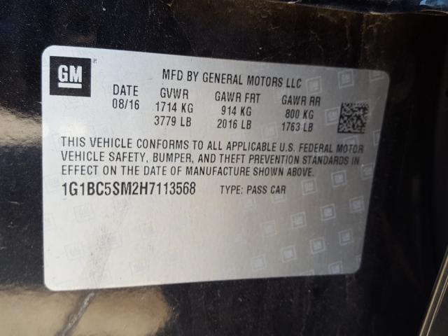 2017 CHEVROLET CRUZE LS 1G1BC5SM2H7113568