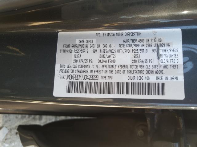 VIN 2HGFE2F50PH556553 2018 MAZDA CX-5 GRAND no.10