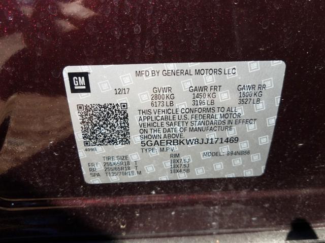 2018 BUICK ENCLAVE ES 5GAERBKW8JJ171469