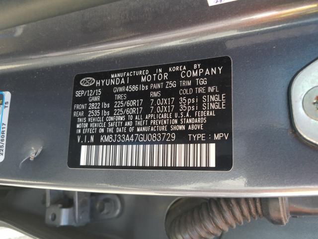 VIN 3FA6P0HD9GR269417 2016 Ford Fusion, SE no.10