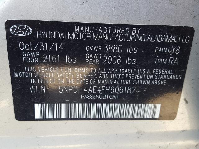 VIN KNAG24J78S5295315 2015 HYUNDAI ELANTRA SE no.10