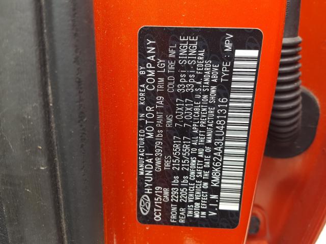 2020 HYUNDAI KONA KM8K62AA3LU481316