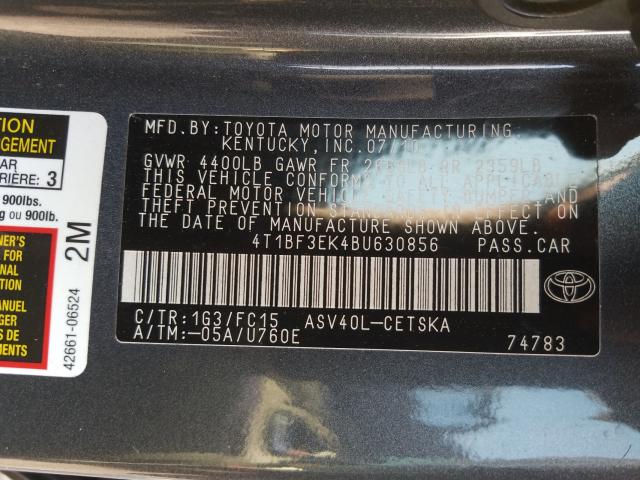 VIN 19UUB1F30KA011307 2019 Acura TLX, Standard no.10