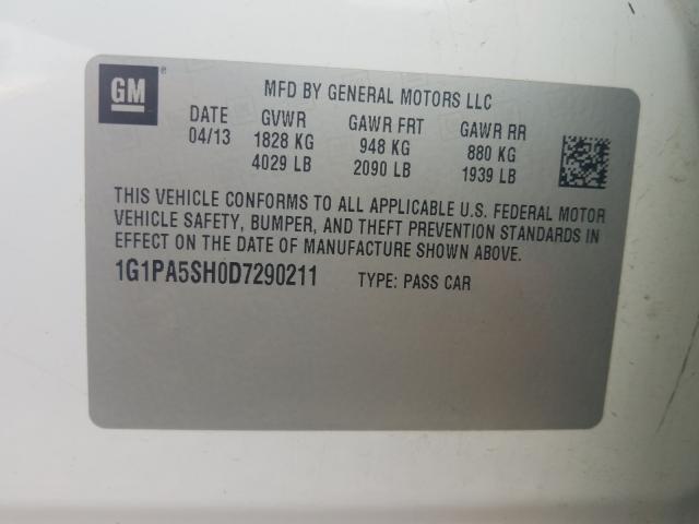 2013 CHEVROLET CRUZE LS 1G1PA5SH0D7290211