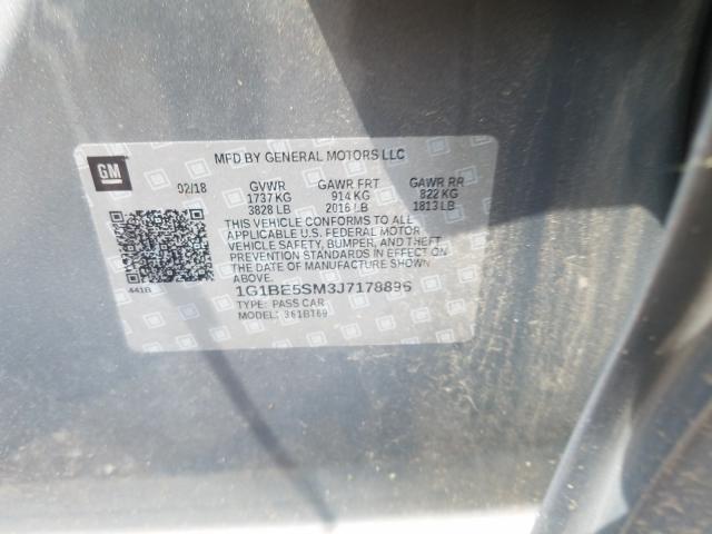 2018 CHEVROLET CRUZE LT 1G1BE5SM3J7178896