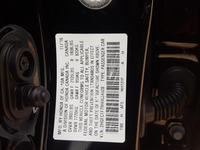 2017 HONDA CIVIC EXL 2HGFC1F79HH634928