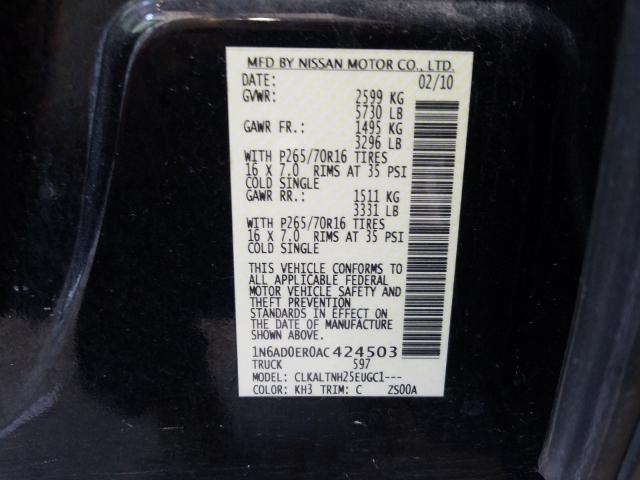 2010 NISSAN FRONTIER C 1N6AD0ER0AC424503