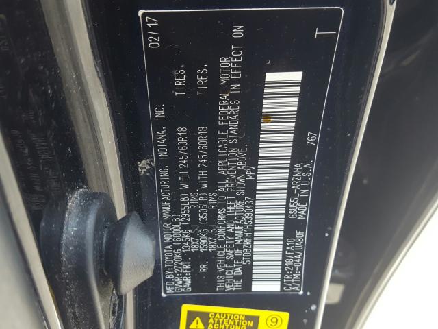 2017 TOYOTA HIGHLANDER 5TDBZRFH1HS390437