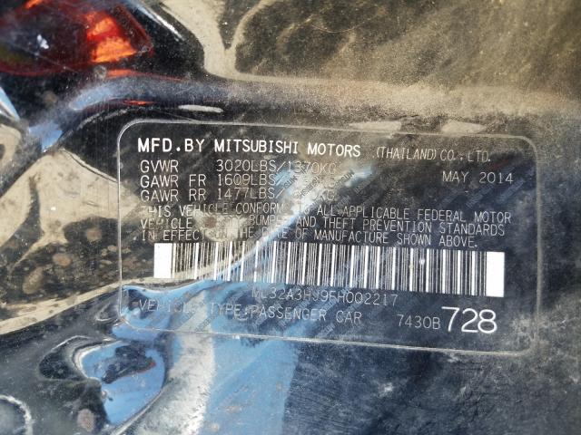 2015 MITSUBISHI MIRAGE DE ML32A3HJ9FH002217