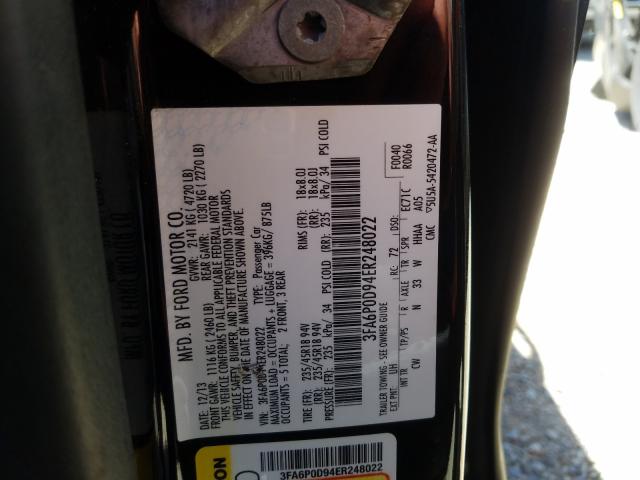 VIN 3FA6P0H99HR340693 2017 Ford Fusion, SE no.10