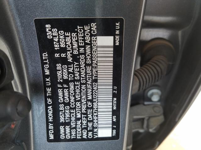 VIN 4T1BK1FK3HU031504 2017 Toyota Camry, Xse V6 no.10