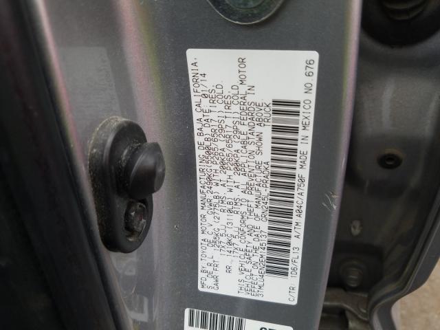 VIN 2HKRM4H75EH632605 2014 TOYOTA TACOMA DOU no.10