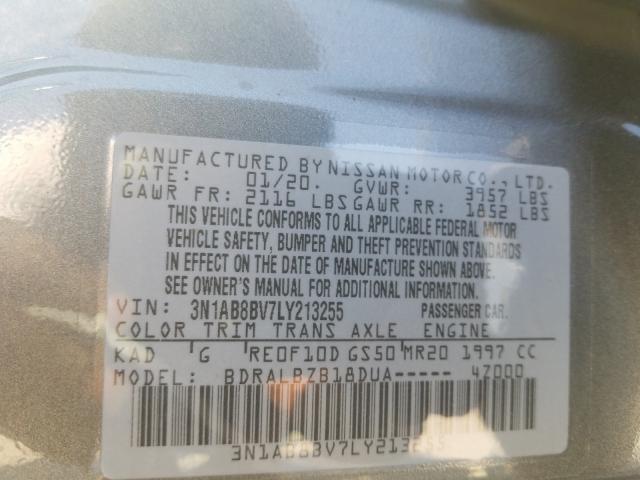 2020 NISSAN SENTRA S 3N1AB8BV7LY213255