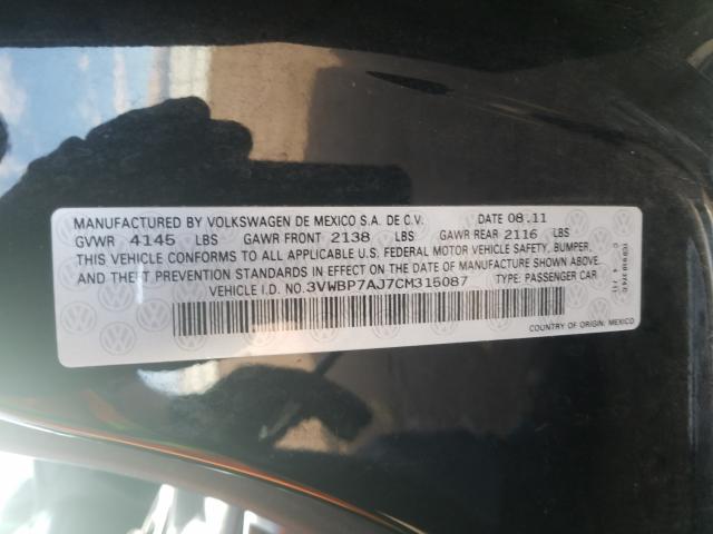 VIN JTDKN3DU6F0397358 2012 VOLKSWAGEN JETTA SE no.10